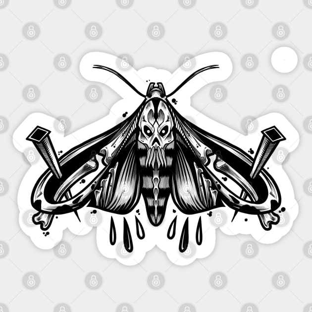 Death Moth Sticker by Scottconnick